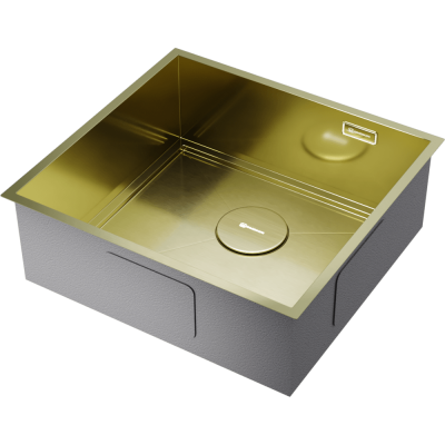 Кухонная мойка Omoikiri Kasen 48-26-INT-LG (4997057), прямоугольная, светлое золото