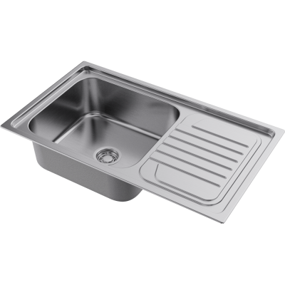 Кухонная мойка Omoikiri Haruna 86-IN (4993451), прямоугольная с крылом, нержавеющая сталь