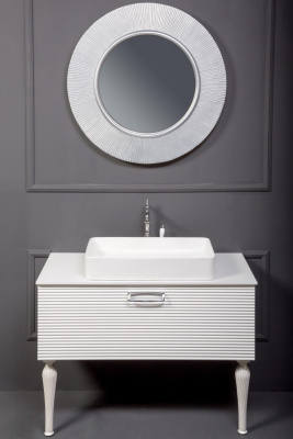Тумба под раковину 120 см ArmadiArt Vallessi Avantgarde Linea (842-120-WG), белый/золото